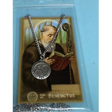 St Benedict Medal and Holy Card